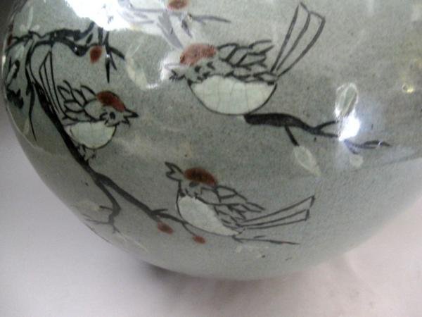 楽天市場】高麗青磁 辰砂 動物文壺 猫 鳥 高さ約24cm 李朝 陶磁器 韓国