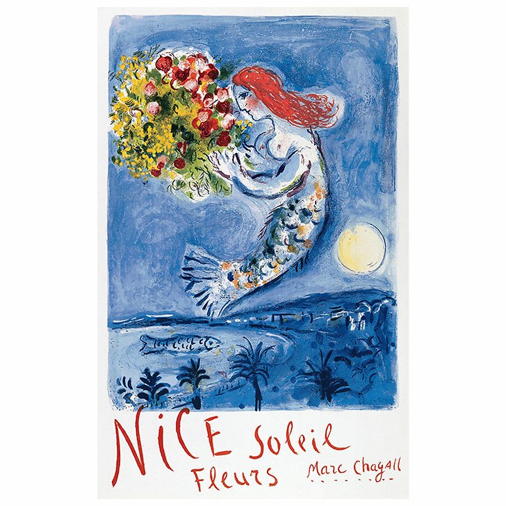 Poster Marc Chagall - The Bay of Angels, 1962 - 50x70cm