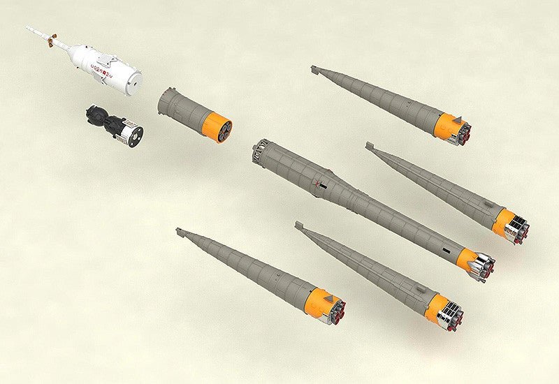 MODEROID 1/150プラスチックモデル ソユーズロケット+搬送列車