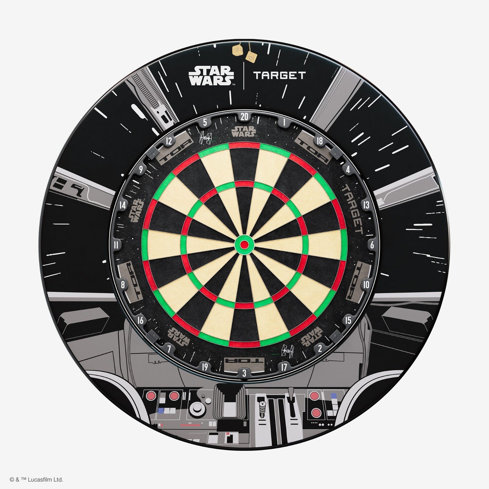 Star Wars Millennium Falcon Surround and Dartboard Bundle