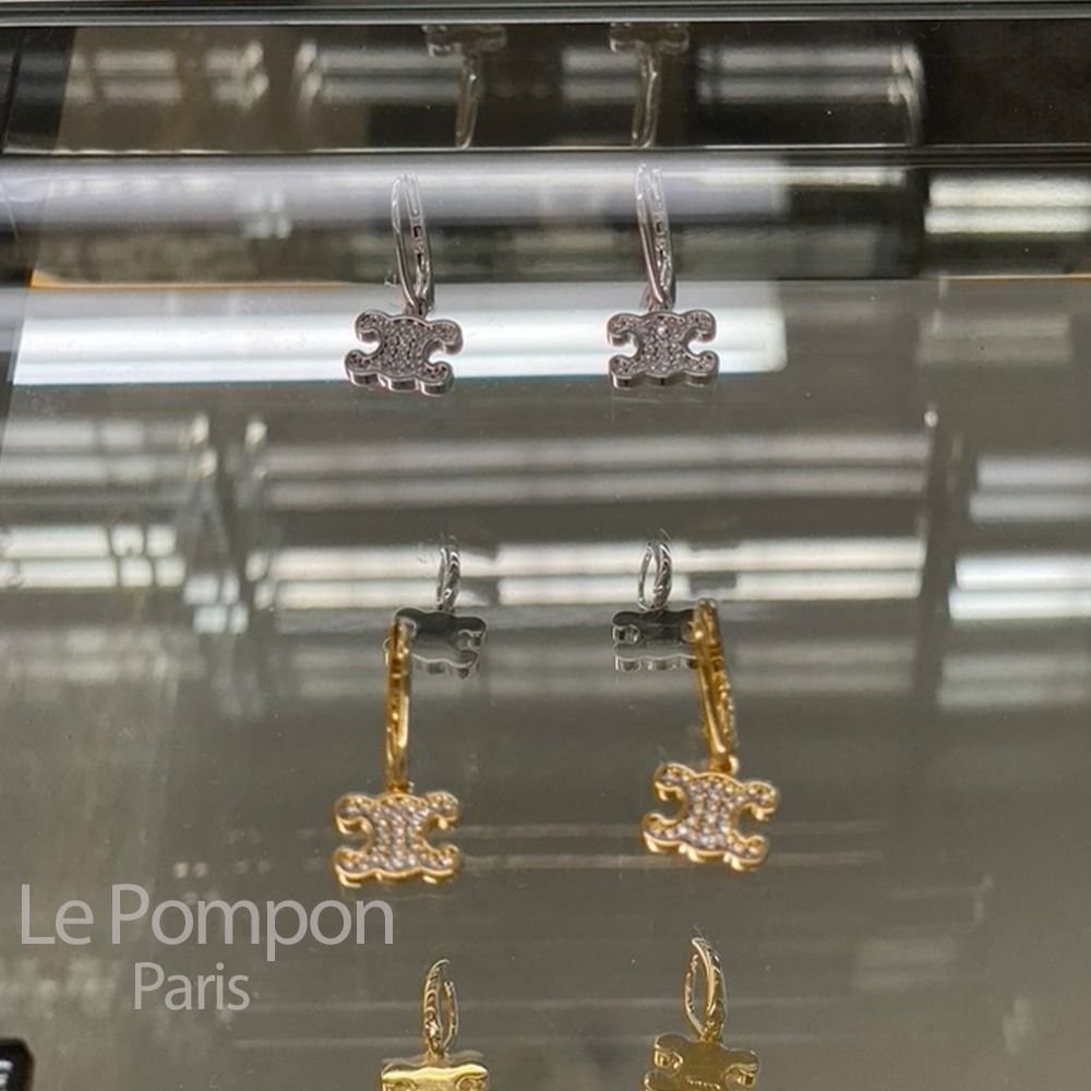 CELINE☆トリオンフラインストーンピアス_パリ発 (CELINE/ピアス
