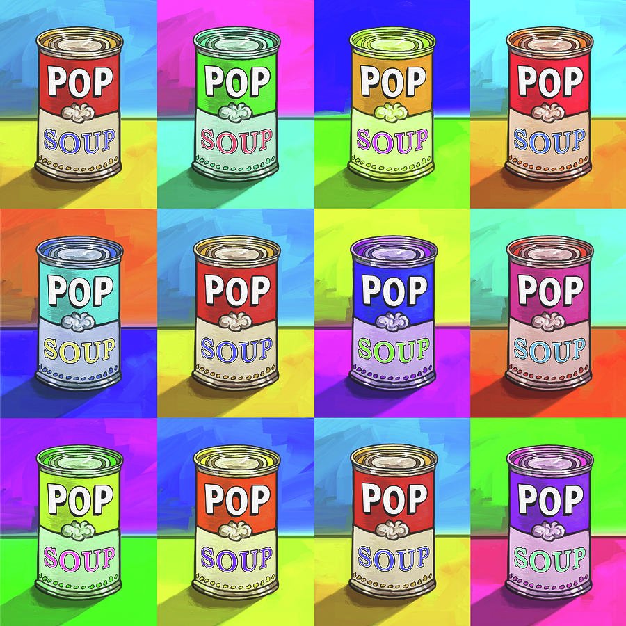 Pop-art-soup Digital Art by Howie Green - Pixels