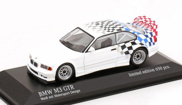 新品 943 023384 ミニチャンプス 1/43 BMW M3 GTR E36 1993 white
