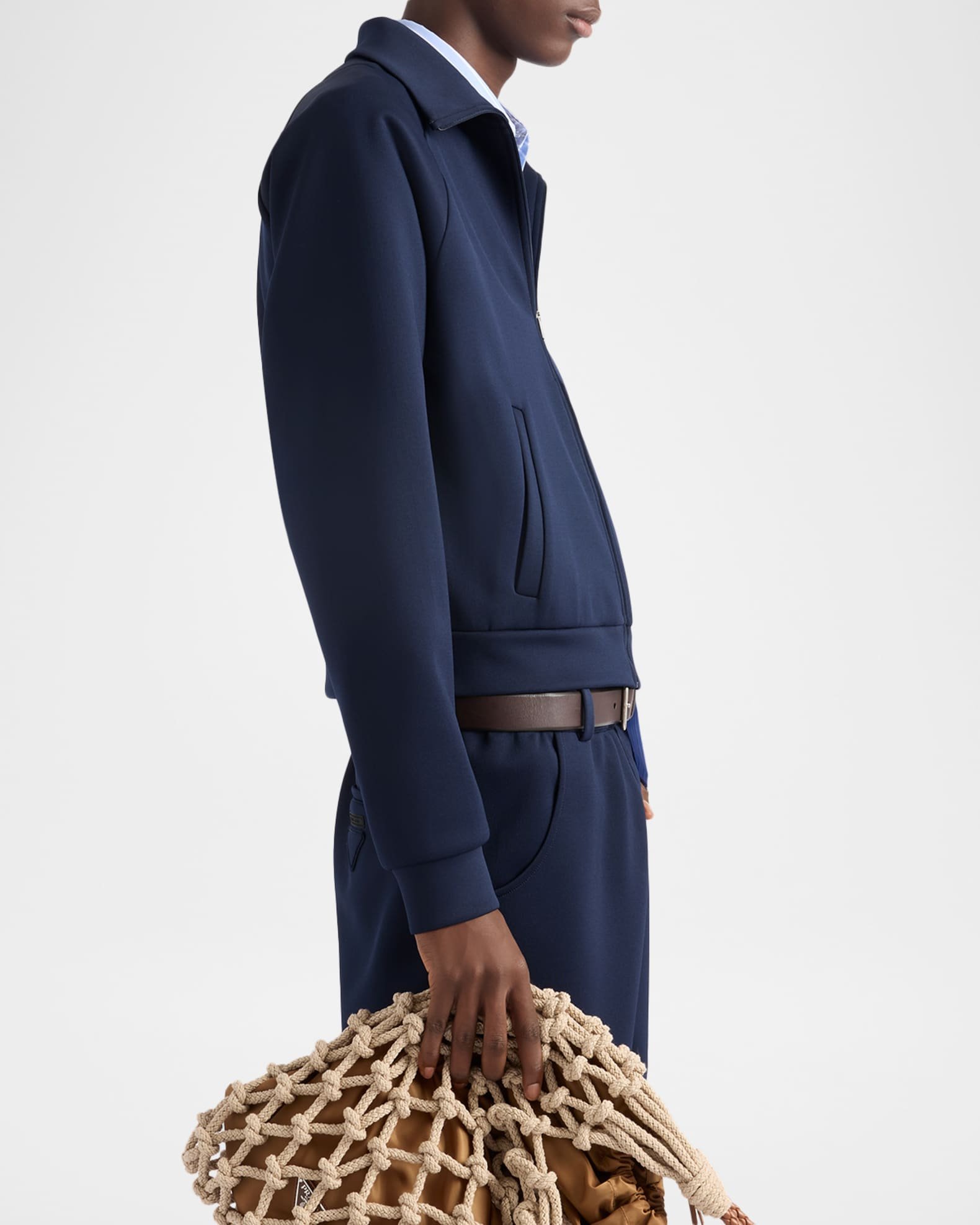 Prada Men's Zip-Front Technical Jacket | Neiman Marcus