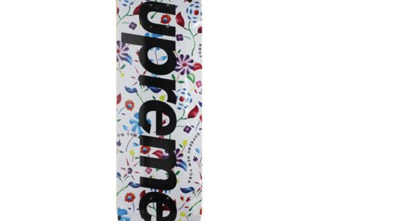 Supreme Airbrushed Floral Skateboard Deck White 8.375