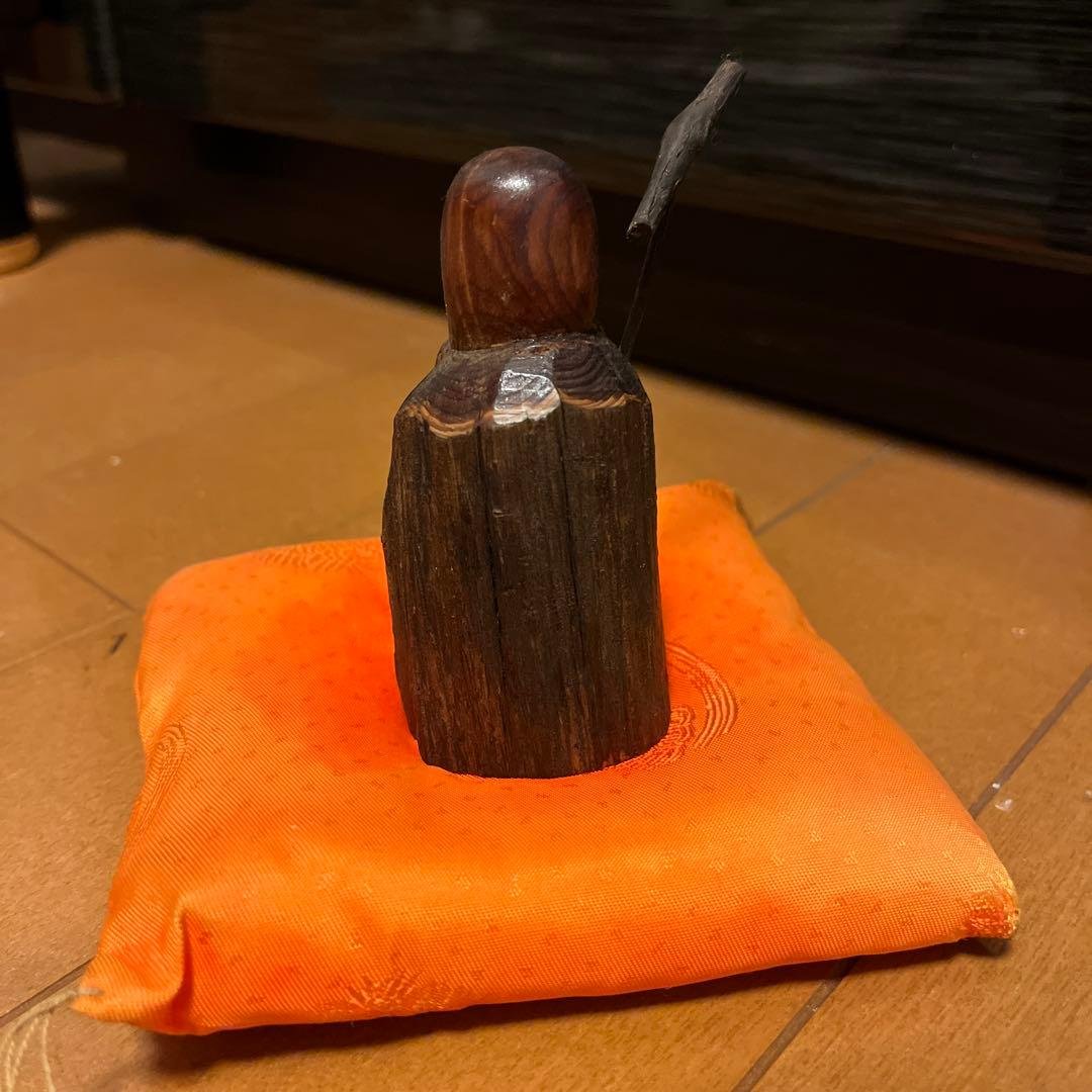 七福神 福禄寿 寿老人 木彫 一刀彫り 置物 時代物 骨董品 縁起物