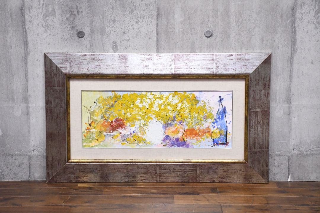 EDK91 真作保証 池田秀郎 果実と花 肉筆 油彩画 額装 サイン 裏書あり E6_B1_A0_E7_94_B0_E7_A7_80_E9_